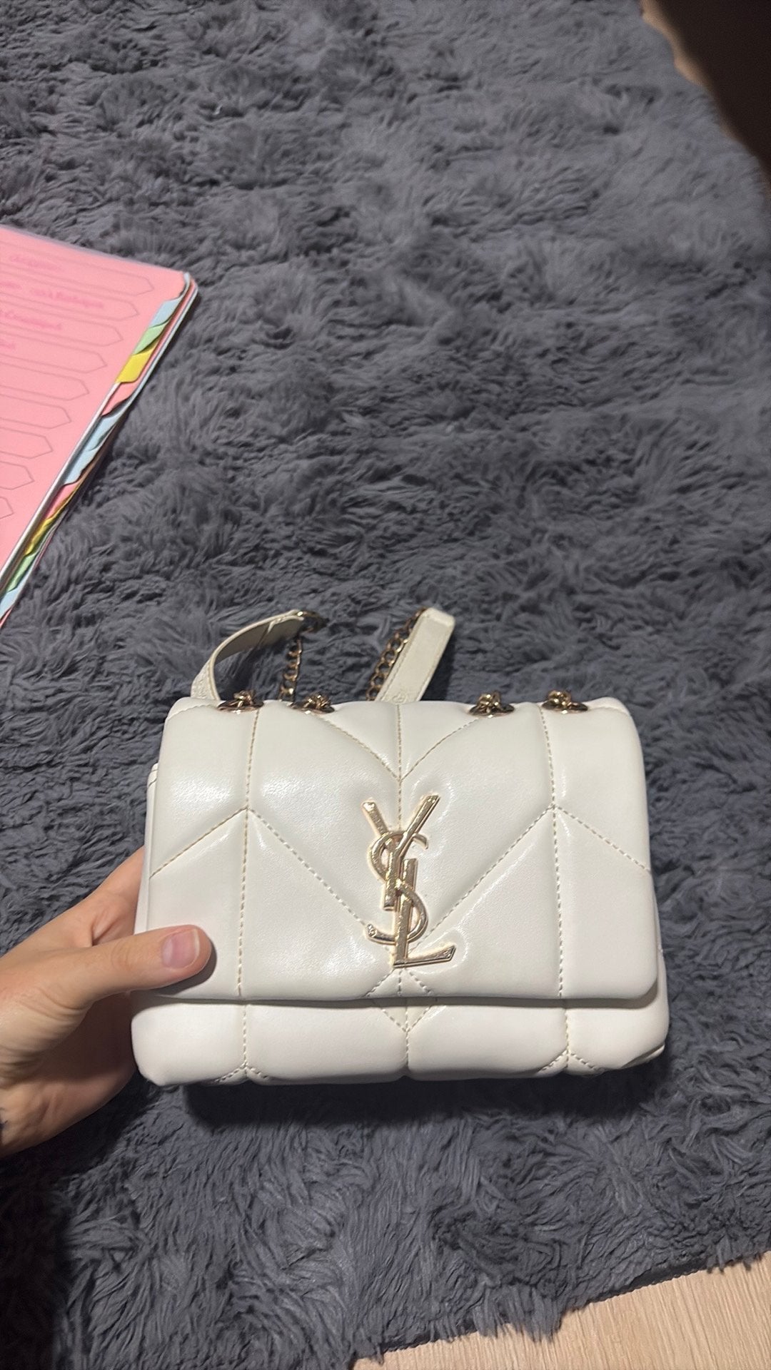 Sac blanc yves saint laurent, Handtassen en Accessoires, Ophalen of Verzenden, Gebruikt, Wit