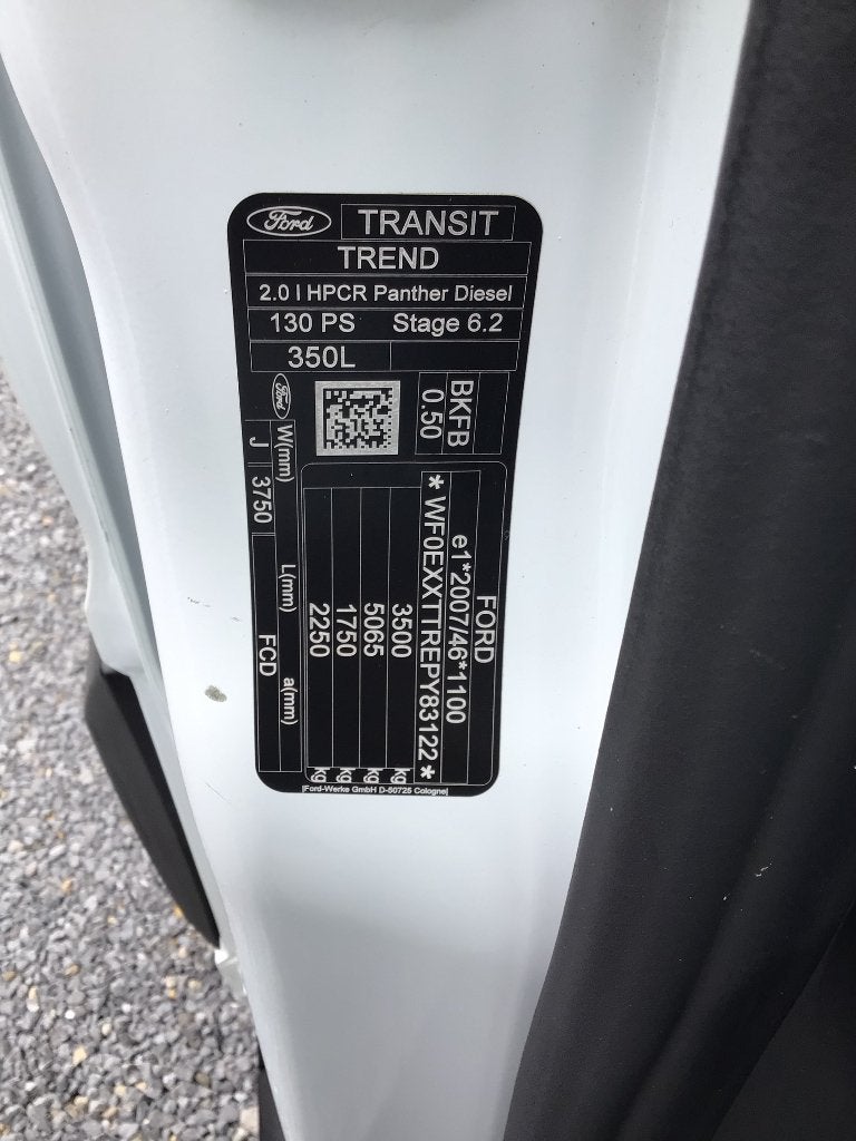 ford transit l3h2 trend 130pk 10/2023 58000km 18950e ex, Autos, Euro 6, Entreprise, 3 places, Boîte manuelle
