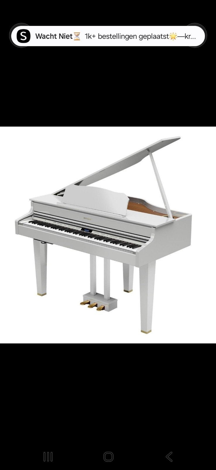 piano in nieuwe staat, Muziek en Instrumenten, Ophalen, Wit, Piano, Hoogglans