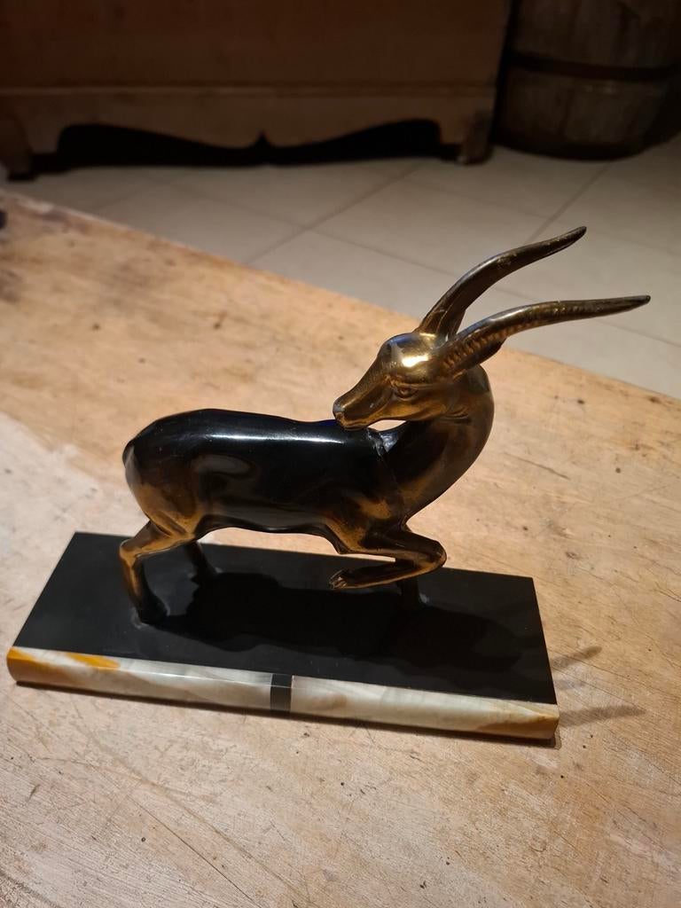 Art deco gazelle, Antiek en Kunst, Ophalen