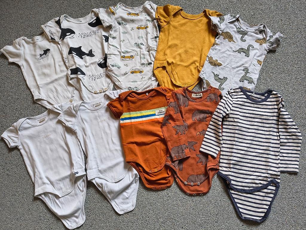 Rompers maat 74-80 (10 stuks), Ophalen, Maat 74