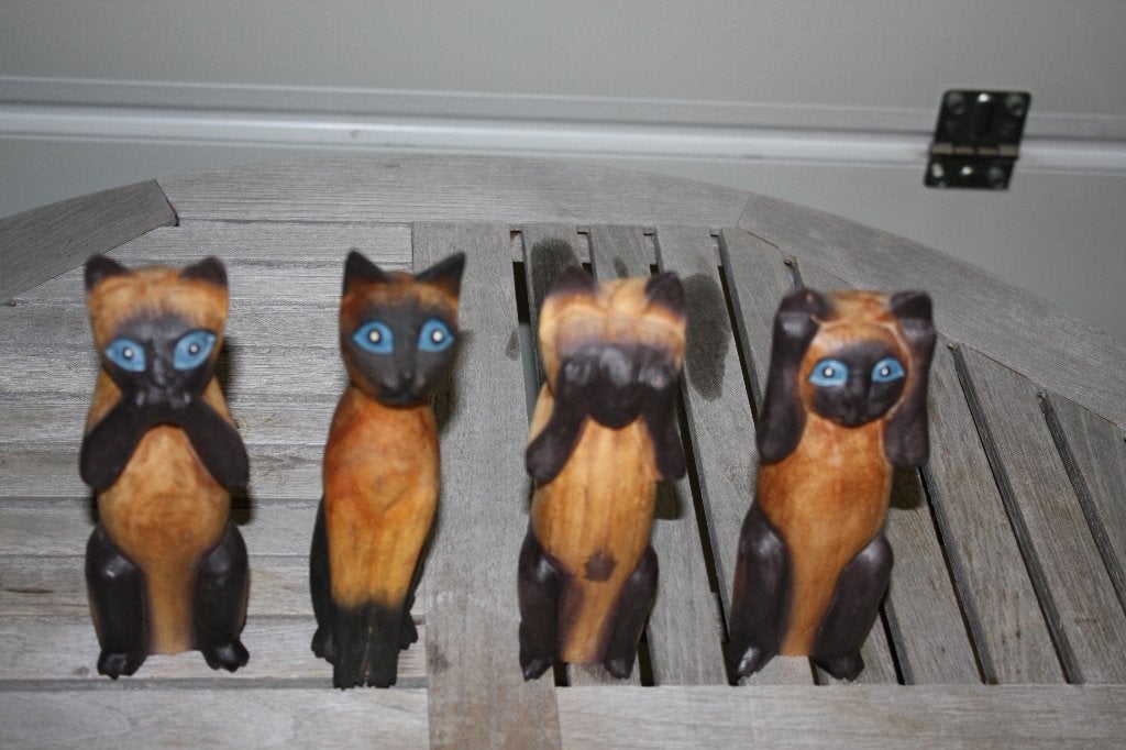 Collection Chat en Bois (4), Enlèvement, Comme neuf