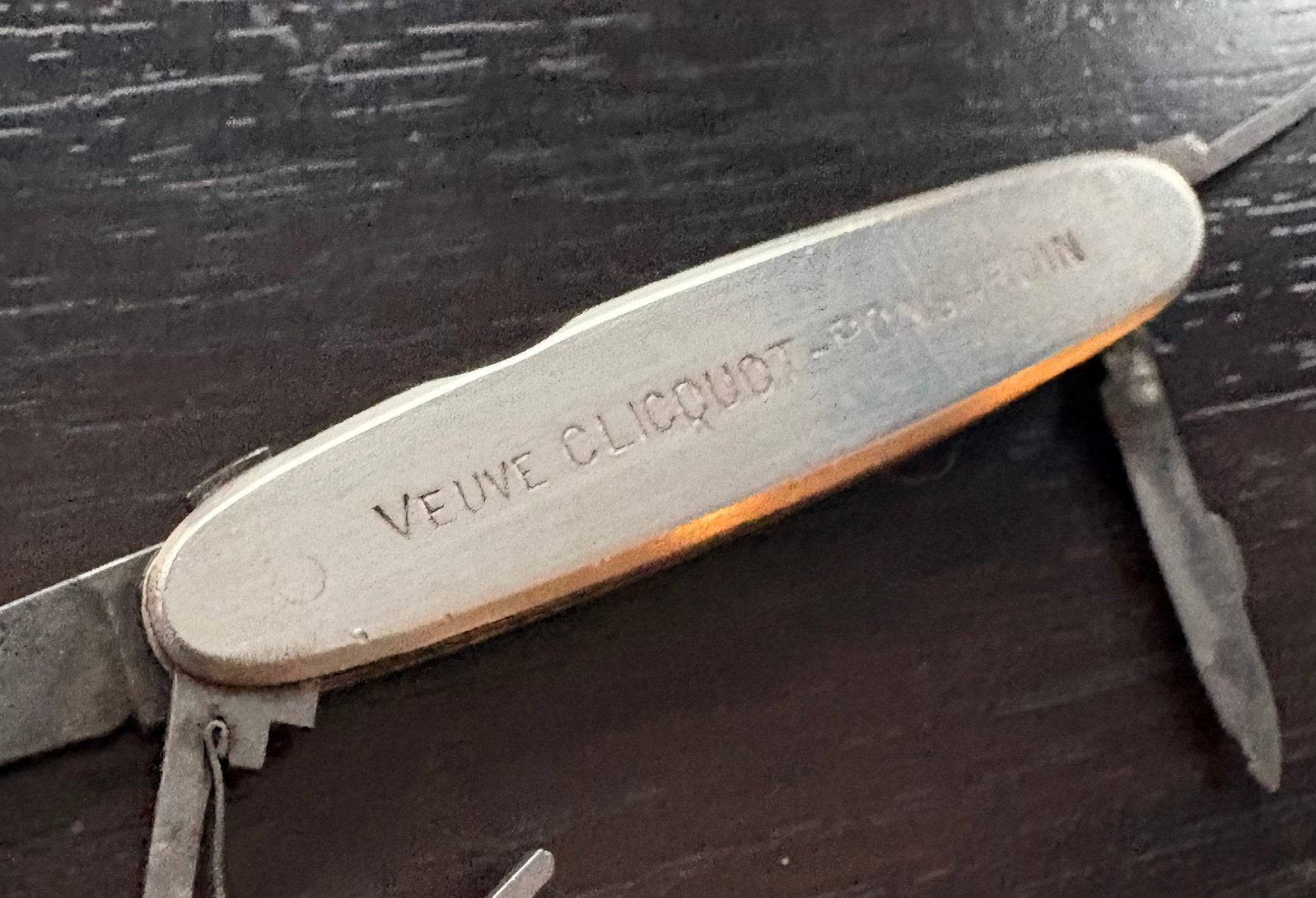 Vintage zakmes Veuve Cliquot Ponsardin Reims, Ophalen of Verzenden, Gebruikt, Frankrijk, Champagne