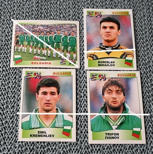 Panini/Europe '96/Bulgarie/Dos noir/17 pièces, Envoi, Comme neuf, Affiche, Image ou Autocollant