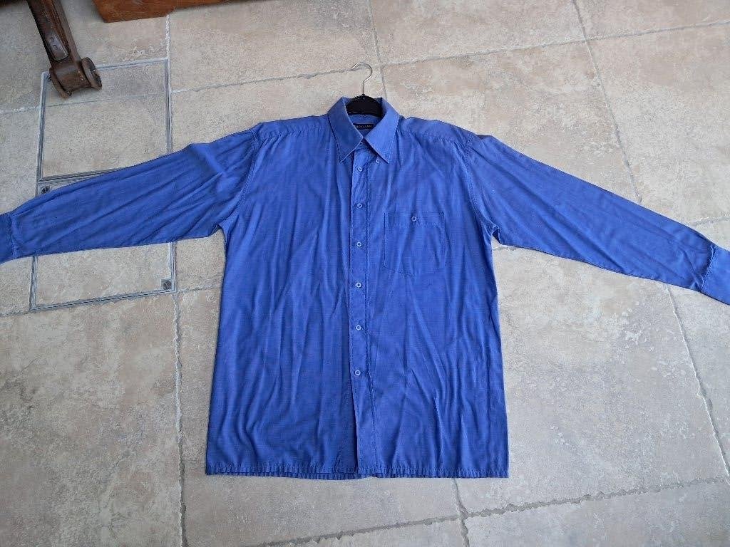 Merk Faconable: stijlvol hemd mt Large, Kleding | Heren, Overhemden, Ophalen of Verzenden, Gedragen, Blauw, Halswijdte 41/42 (L)