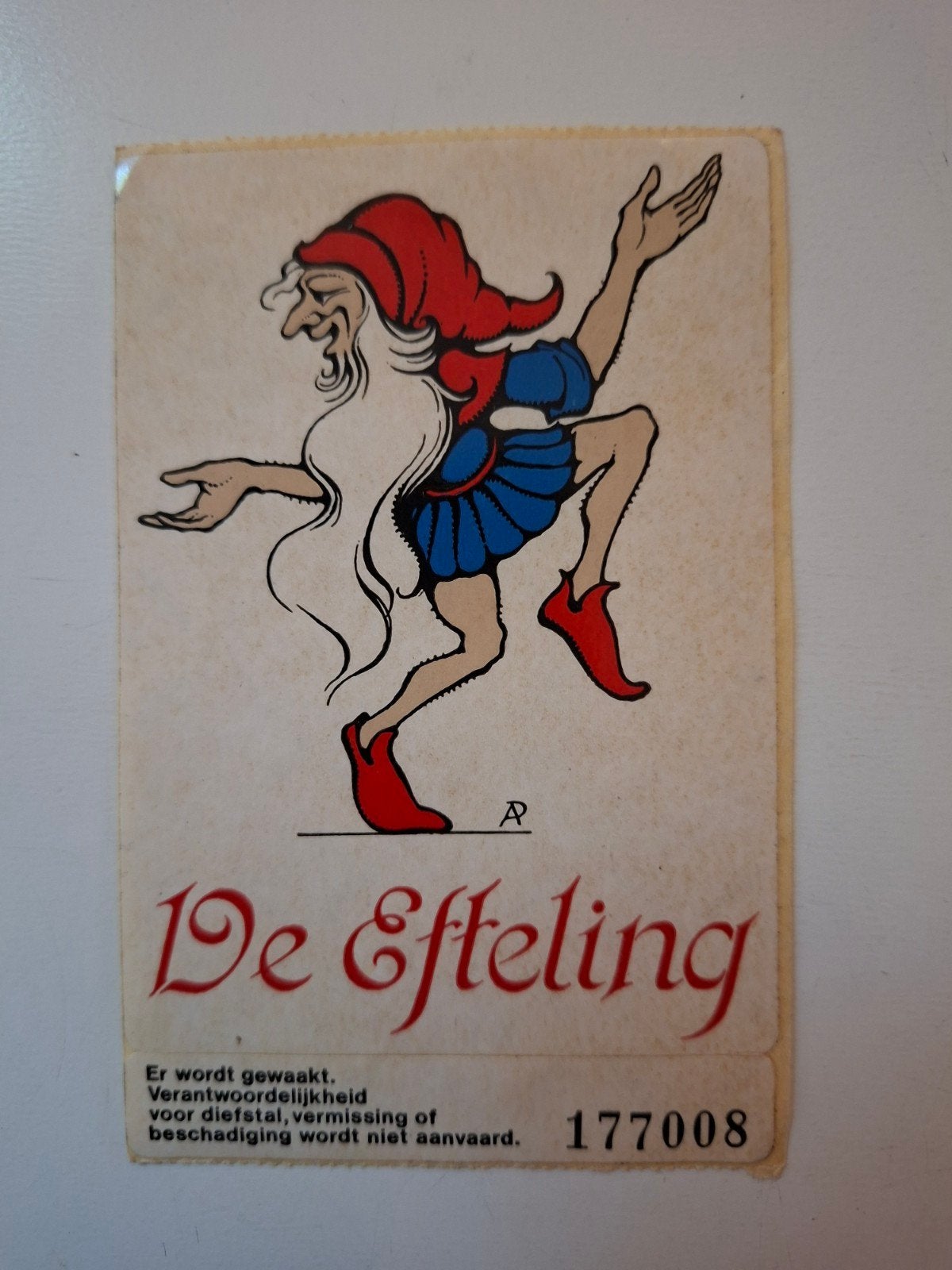 Autocollant Efteling, Collections, Efteling, Enlèvement ou Envoi, Comme neuf, Autres types