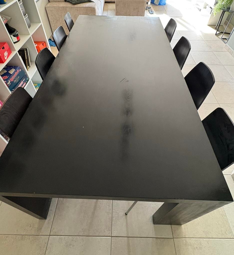 (Wengé grey) switch Tafel! Heel goede staat! stoelen erbij, Huis en Inrichting, Tafels | Eettafels, Ophalen, 100 tot 150 cm, 200 cm of meer