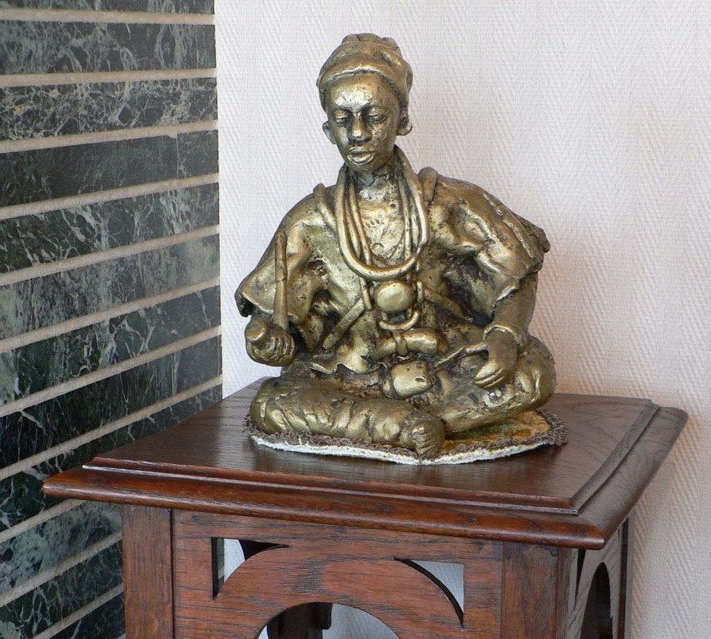 bronzen Touareg / Afrikaanse man, Ophalen, 20 - 50 cm, Klassiek, Afrika