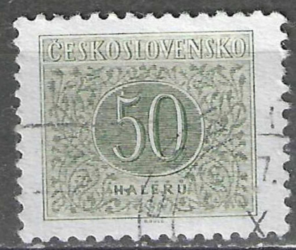 Tchécoslovaquie 1954 - Yvert 82TX - Timbre fiscal type  (ST), Timbres & Monnaies, Timbres | Europe | Autre, Envoi, Affranchi