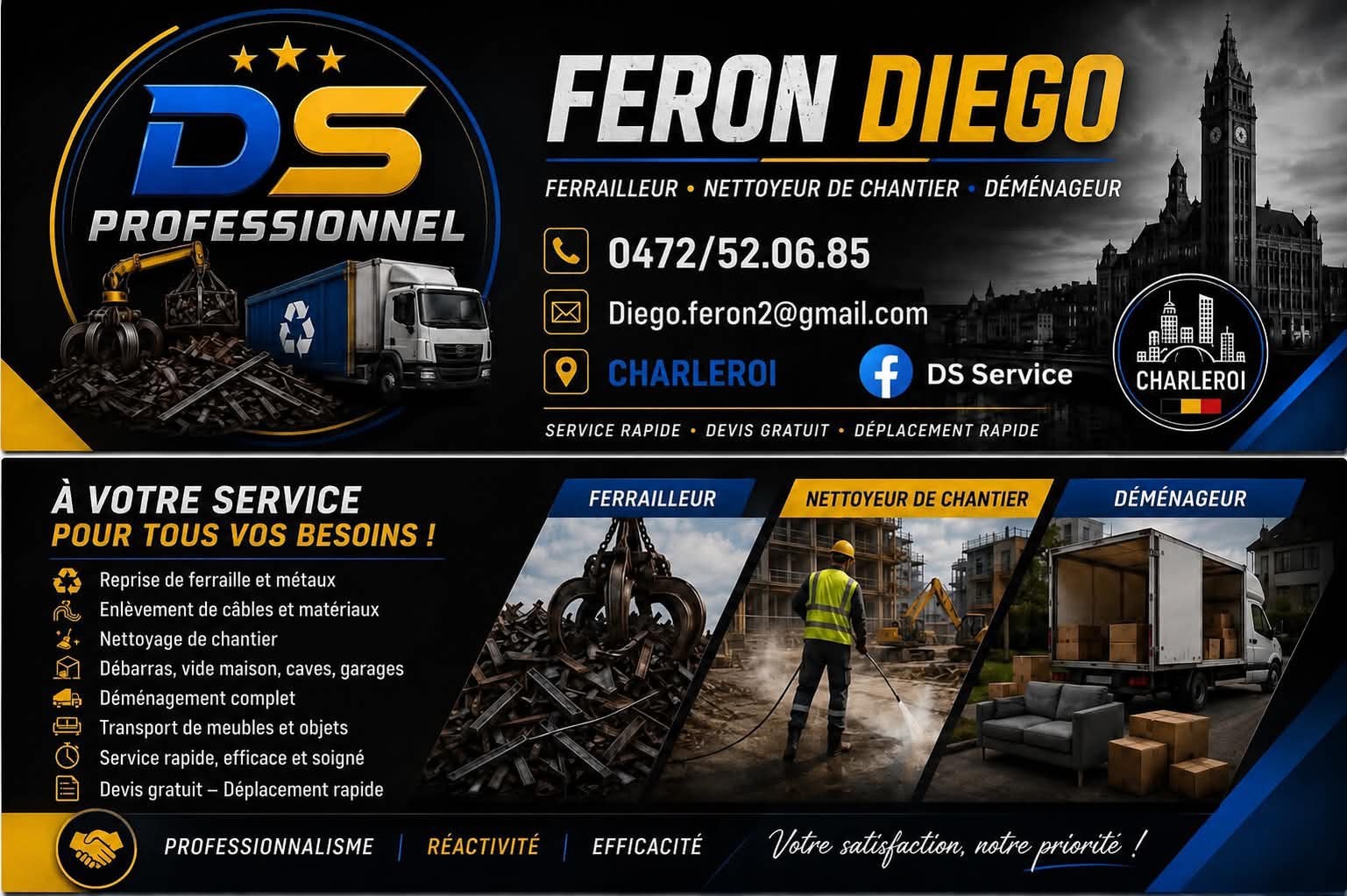 Je propose mes services pour tout travail, Offres d'emploi, Emplois | Nettoyage & Services techniques