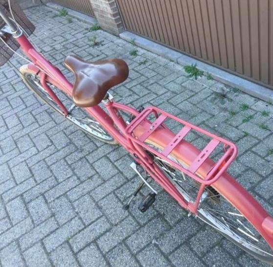 Stijlvolle roze damesfiets met bagagedrager, Sports nautiques & Bateaux, Planche à voile, Enlèvement, Utilisé