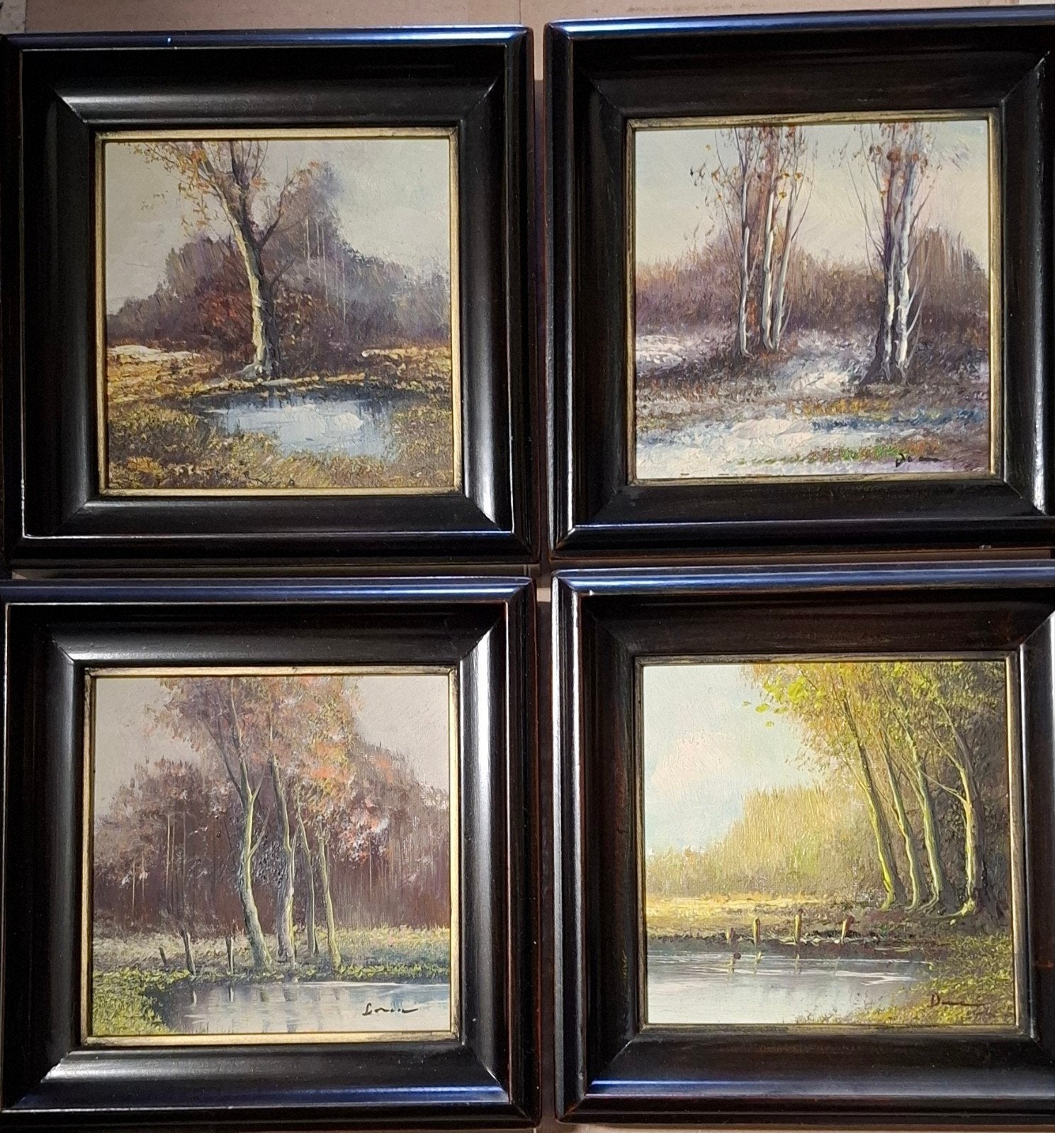 Peintures 4 saisons, Antiquités & Art, Enlèvement ou Envoi