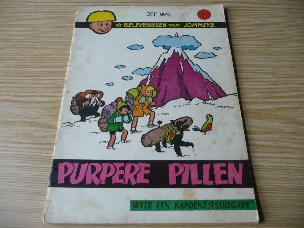 Jommeke - 4. Purpere pillen   € 14, Enlèvement ou Envoi, Une BD, Jef Nys., Utilisé