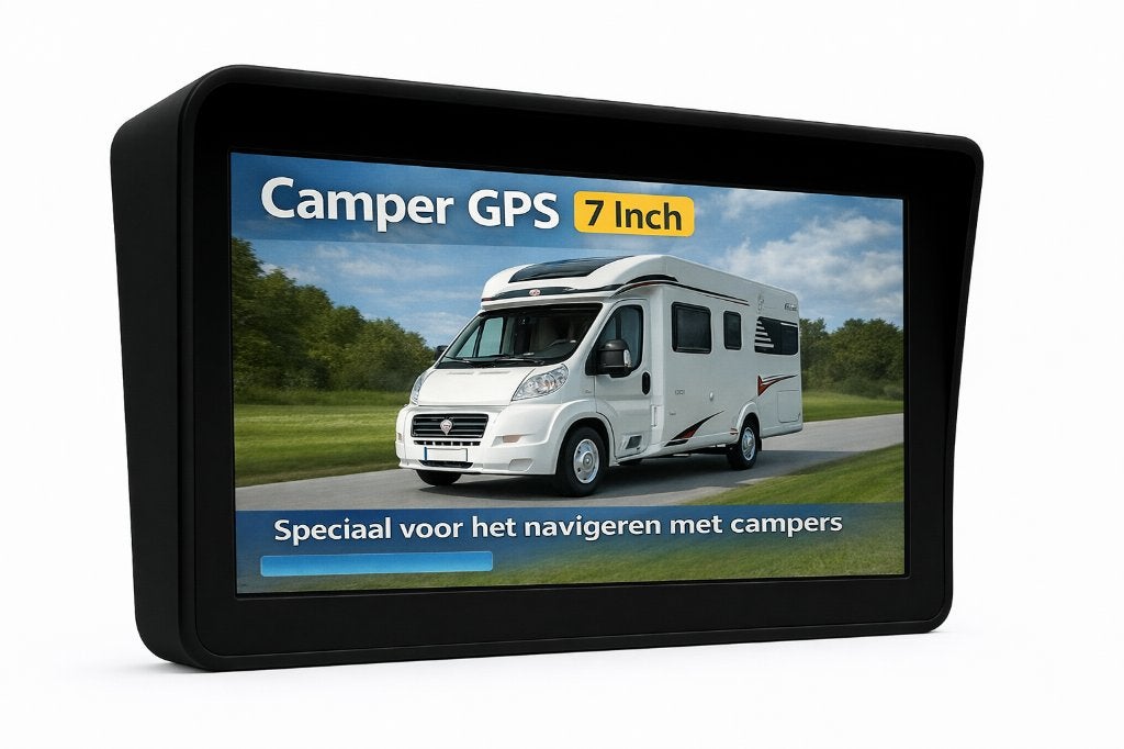 7 inch Camper GPS Navigatiesysteem met Vast Zonnescherm, Info@drktech.be, Oosterwennel 35 Genk, Nieuw, Ophalen of Verzenden