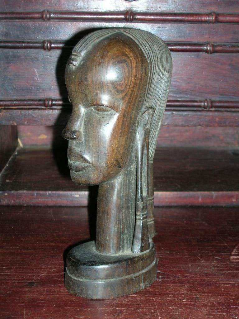 Houten Afrikaans beeld, Antiek en Kunst, Ophalen, Minder dan 20 cm, Handgemaakt, Beeld