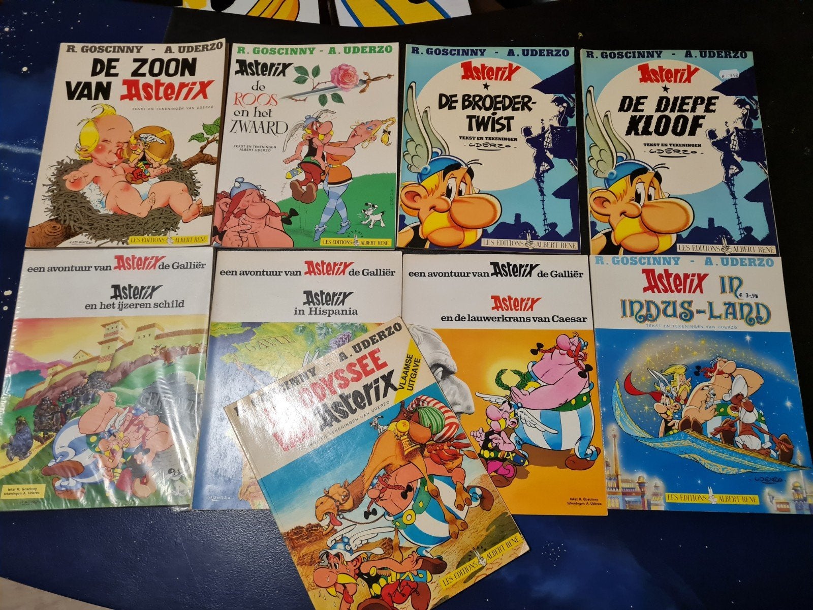 Asterix, Boeken, Ophalen
