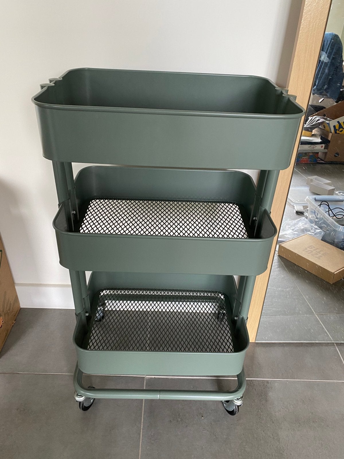 IKEA Raskog trolley grey-green, Huis en Inrichting, Ophalen, Gebruikt