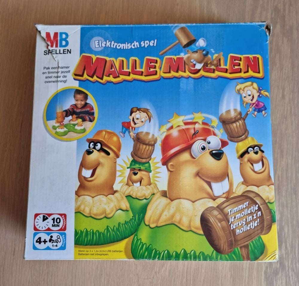 Malle Mollen gezelschapsspel, Hobby en Vrije tijd, Een of twee spelers, Ophalen, Gebruikt, MB spellen