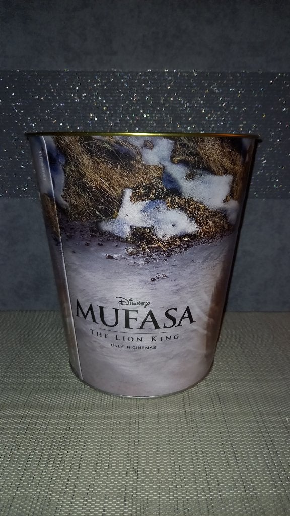 Mufasa popcorn emmer, Verzamelen, Ophalen of Verzenden, Gebruikt, Film, Gebruiksvoorwerp