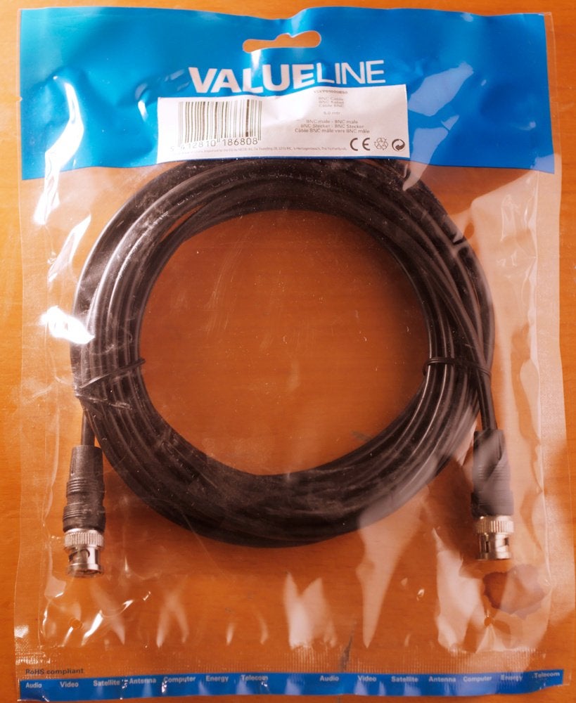 Kabel BNC valueline, Ophalen of Verzenden, Nieuw, 2 tot 5 meter, Overige kabels