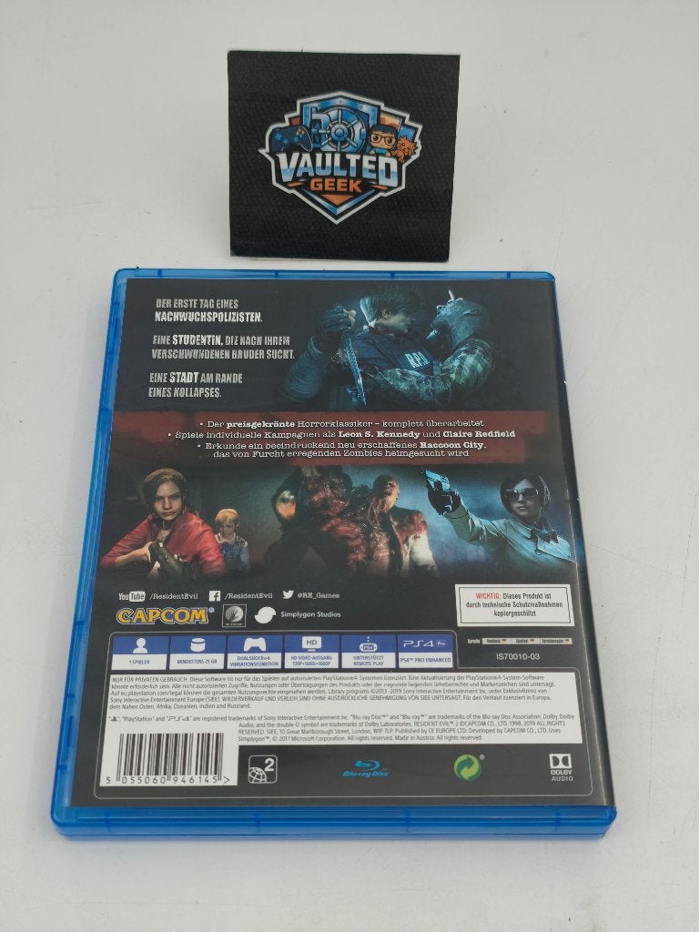 Resident Evil 2 PS4, Games en Spelcomputers, Games | Sony PlayStation 4, Vanaf 18 jaar, Overige genres, 1 speler, Ophalen of Verzenden