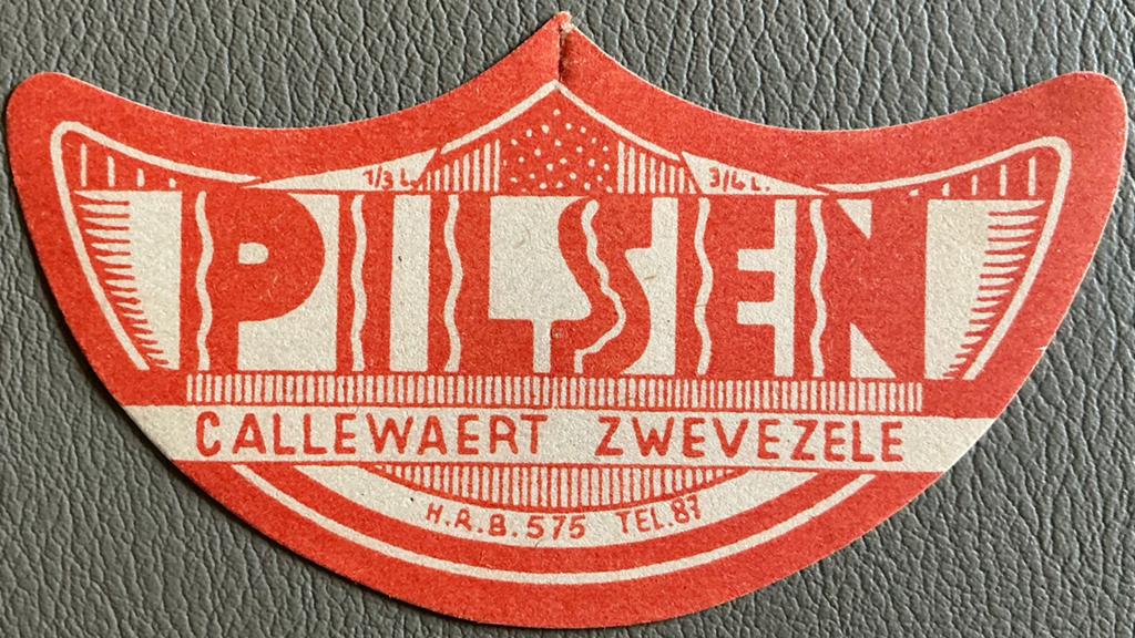 PILSEN/BROUWERIJ CALLEWAERT/ZWEVEZELE/bieretiket, Verzamelen, Ophalen of Verzenden, Zo goed als nieuw, Overige typen, Overige merken