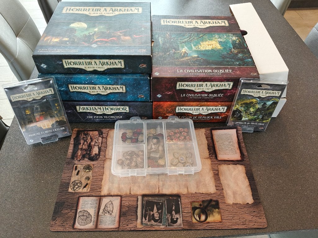 Horreur à arkham JCE, Hobby en Vrije tijd, Gezelschapsspellen | Kaartspellen, Gebruikt, Een of twee spelers, Drie of vier spelers