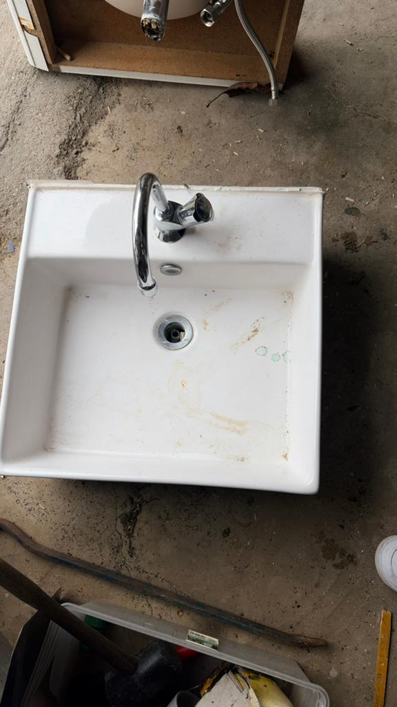 Wasbakken met grohe kranen, Bricolage & Construction, Sanitaire, Enlèvement, Comme neuf, Robinet