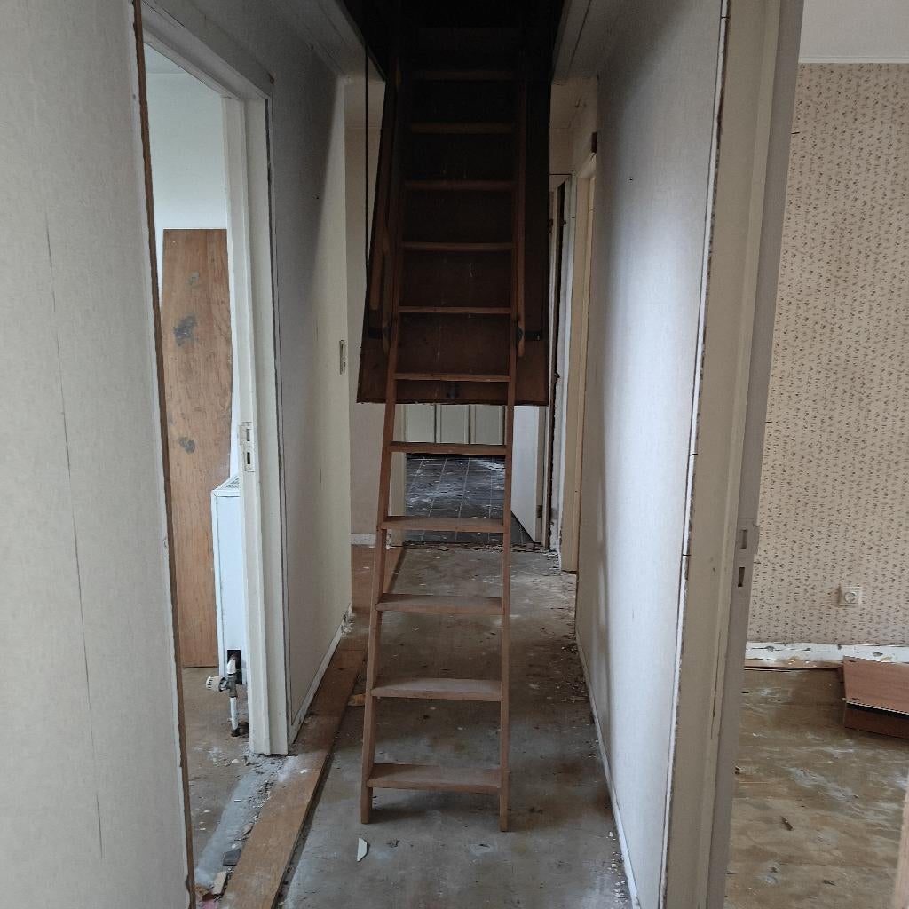 Houten zoldertrap in 2 delen, Ophalen, Gebruikt, Trap, Opvouwbaar of Inschuifbaar