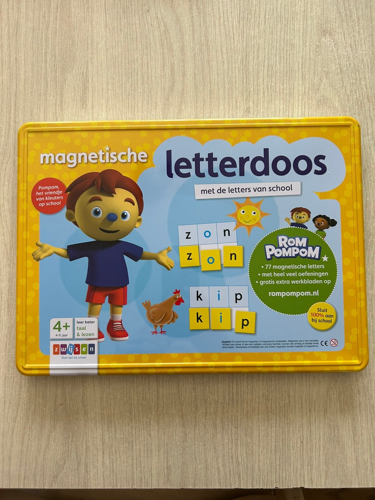 Pompom magnetische letterdoos, Kinderen en Baby's, Speelgoed | Educatief en Creatief, Ophalen of Verzenden, Zo goed als nieuw