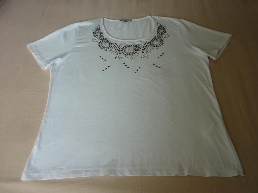 T-shirt met Pailletten San Martino, Kleding | Dames, San Martino, Wit, Maat 46/48 (XL) of groter, Ophalen of Verzenden