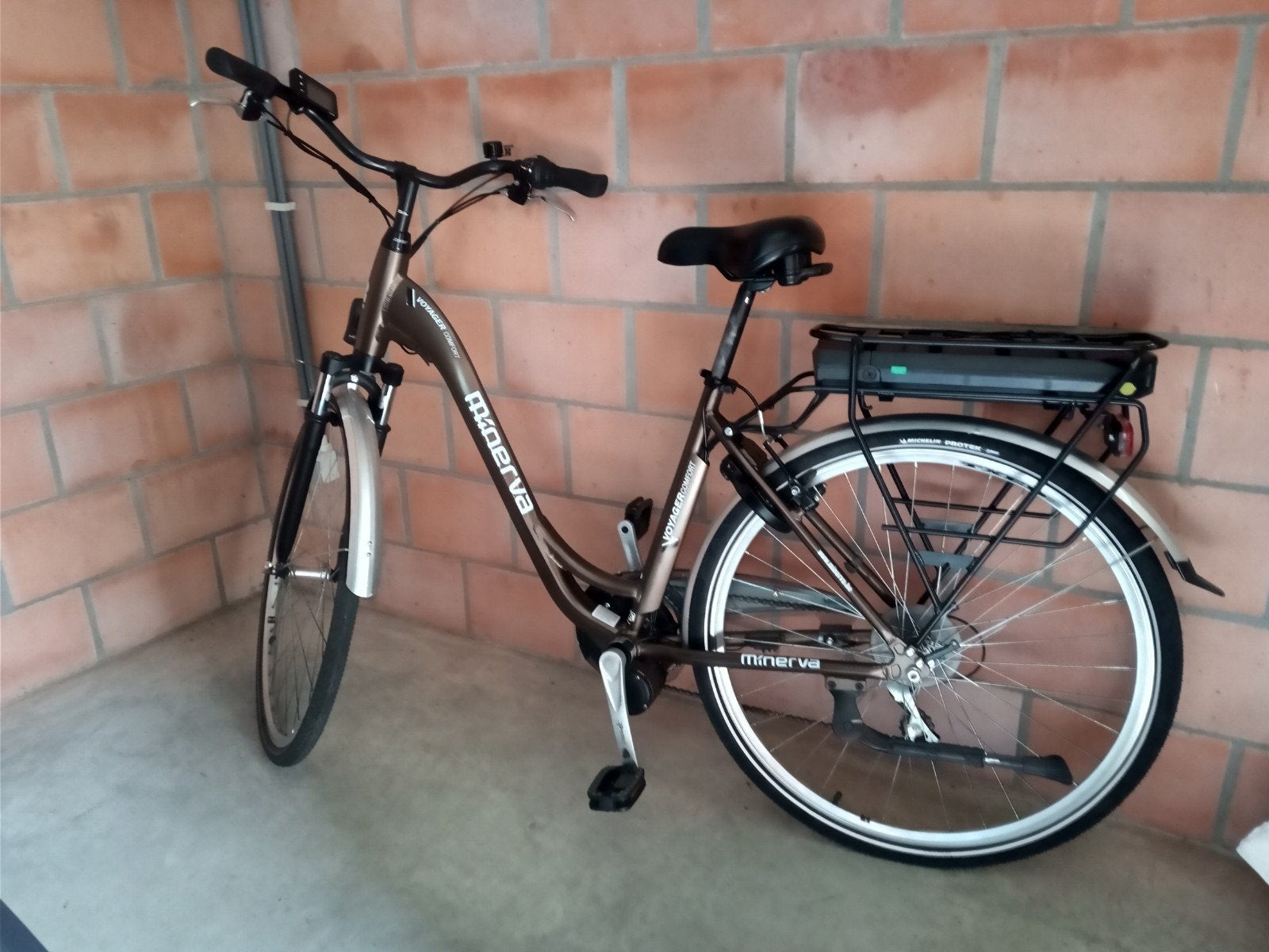 Elektrische fiets Minerva bruin, Ophalen