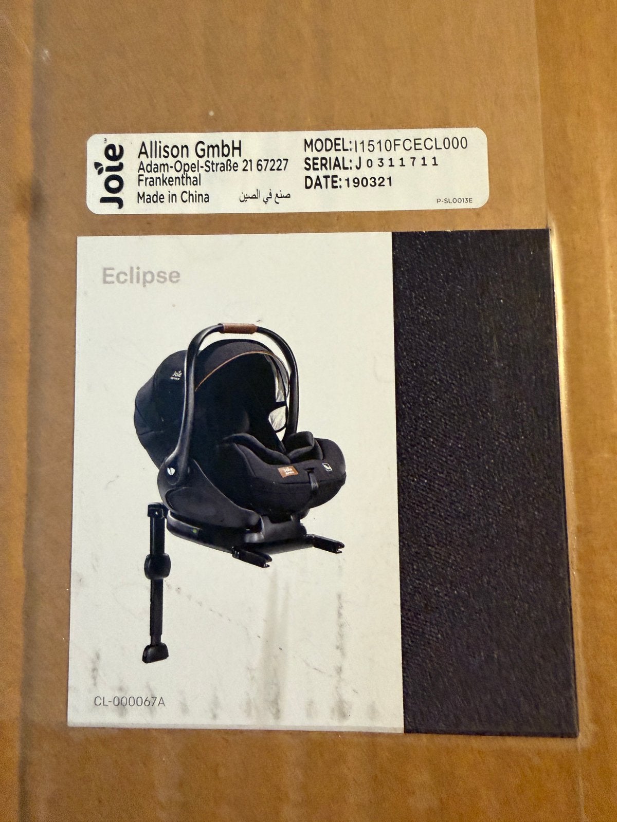 Siège auto avec isofix Joie, Enlèvement, Comme neuf, Isofix