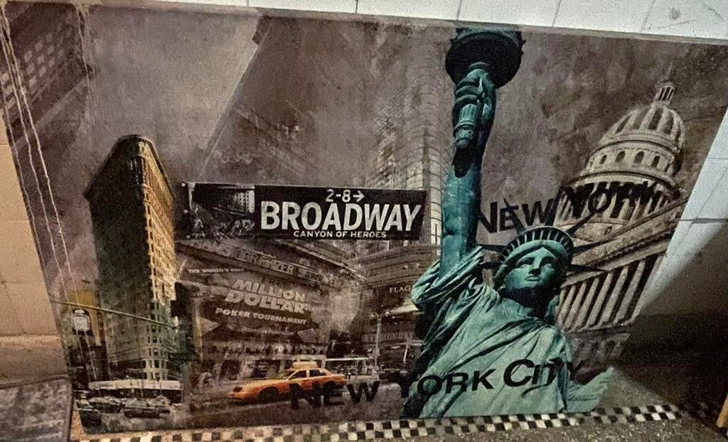 Canvas New York City/Broadway XXL, Ophalen of Verzenden