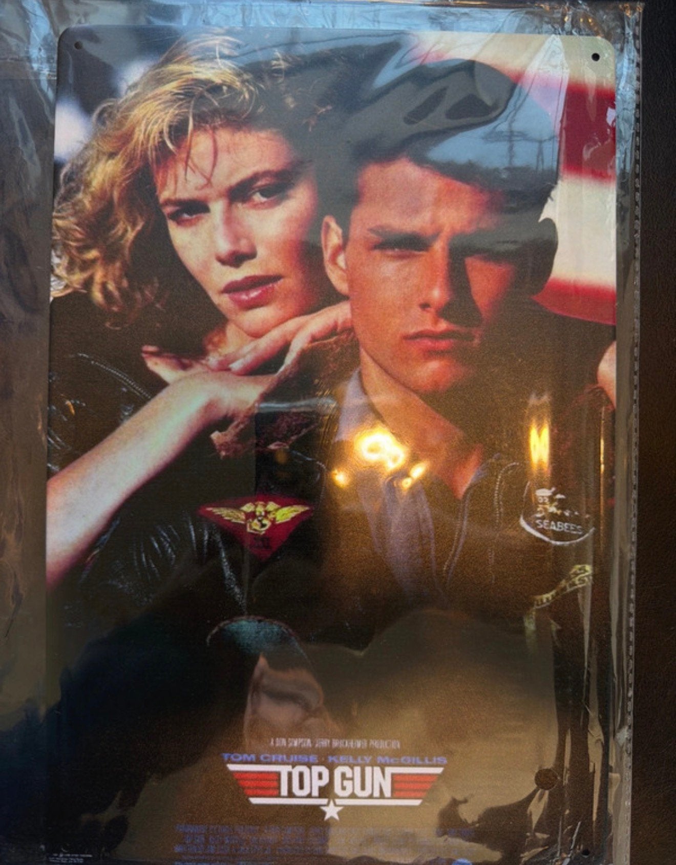 Panneau pub en métal Top Gun Tom Cruise - Vintage ManCave, Enlèvement ou Envoi, Neuf, Panneau publicitaire