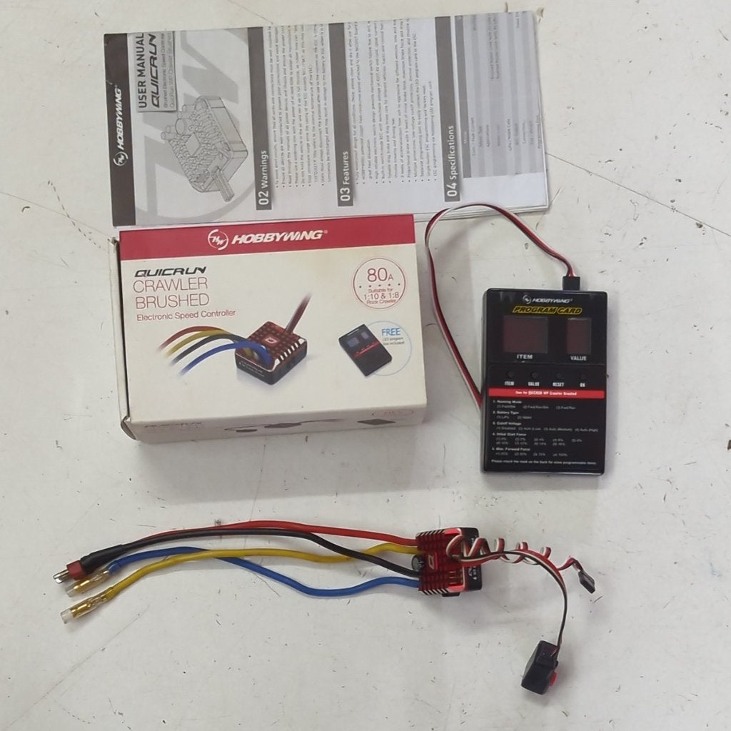 Hobbywing ESC 1080 WP 2-3s (Crawler, Tamiya, TRX, Axial, FMS, Ophalen of Verzenden, Gebruikt, Schaal 1:10, Onderdeel