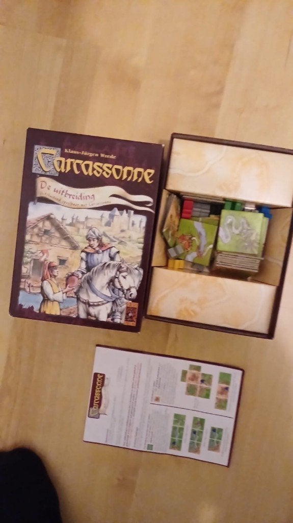 bordspel Carcassonne de uitbreiding oude versie 999 games, Hobby en Vrije tijd, Een of twee spelers, Ophalen of Verzenden, Nieuw