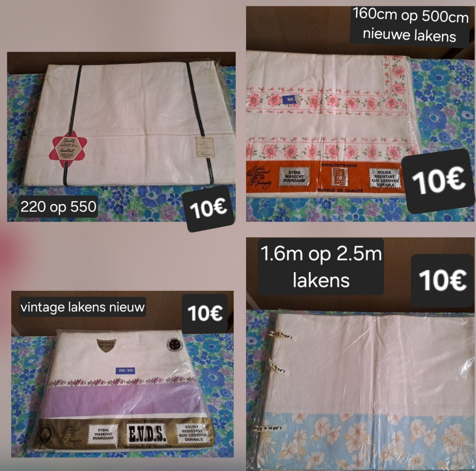 vintage lakens, Huis en Inrichting, Ophalen of Verzenden, Nieuw