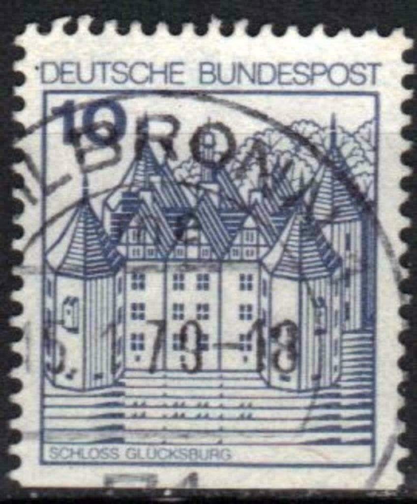 Allemagne Bundespost 1977 - Yvert 762b - Châteaux (ST), Envoi, Affranchi