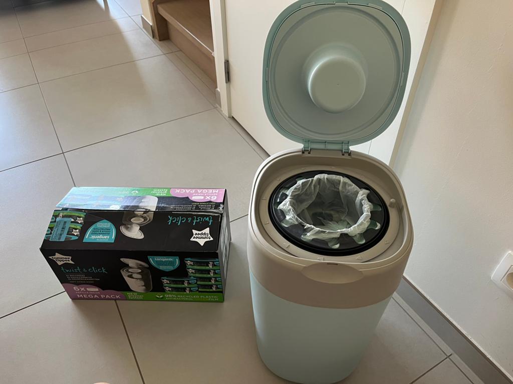 Poubelle à couches Tommee Tippee avec 6 recharges, Ophalen, Zo goed als nieuw