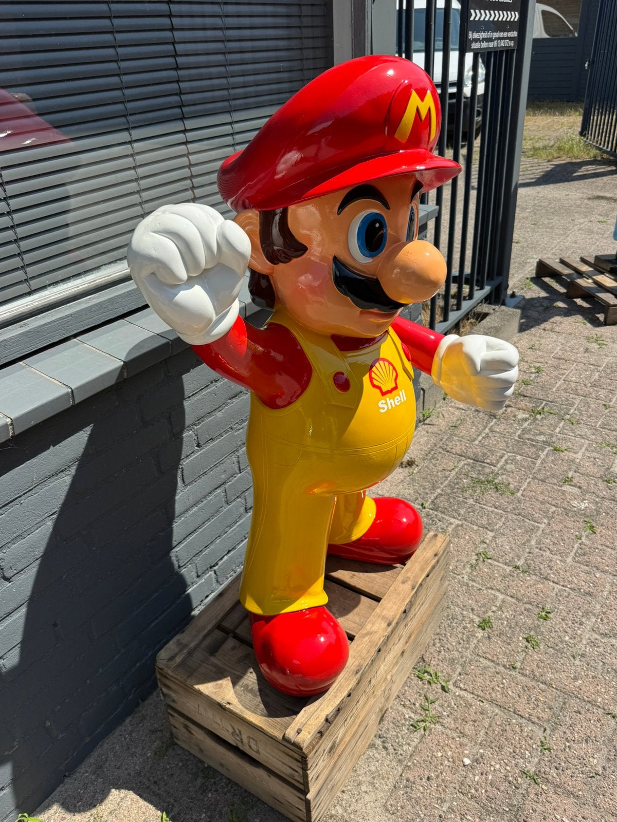 Groot Mario Shell reclame beeld, Ophalen, Zo goed als nieuw, Reclamebord