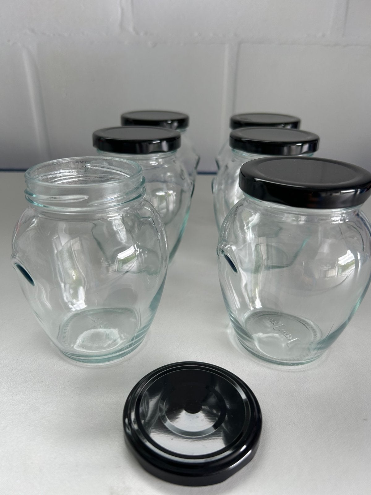 Bokalen, glazen potten voor confituur 8 stuks, Ophalen of Verzenden, Nieuw, Glas, Pot, Bus of Blik
