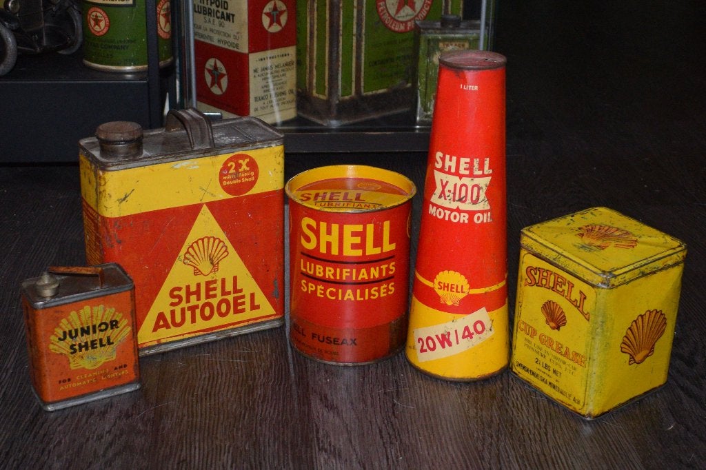 ruilen shell olie blik, Verzamelen, Ophalen of Verzenden, Gebruikt
