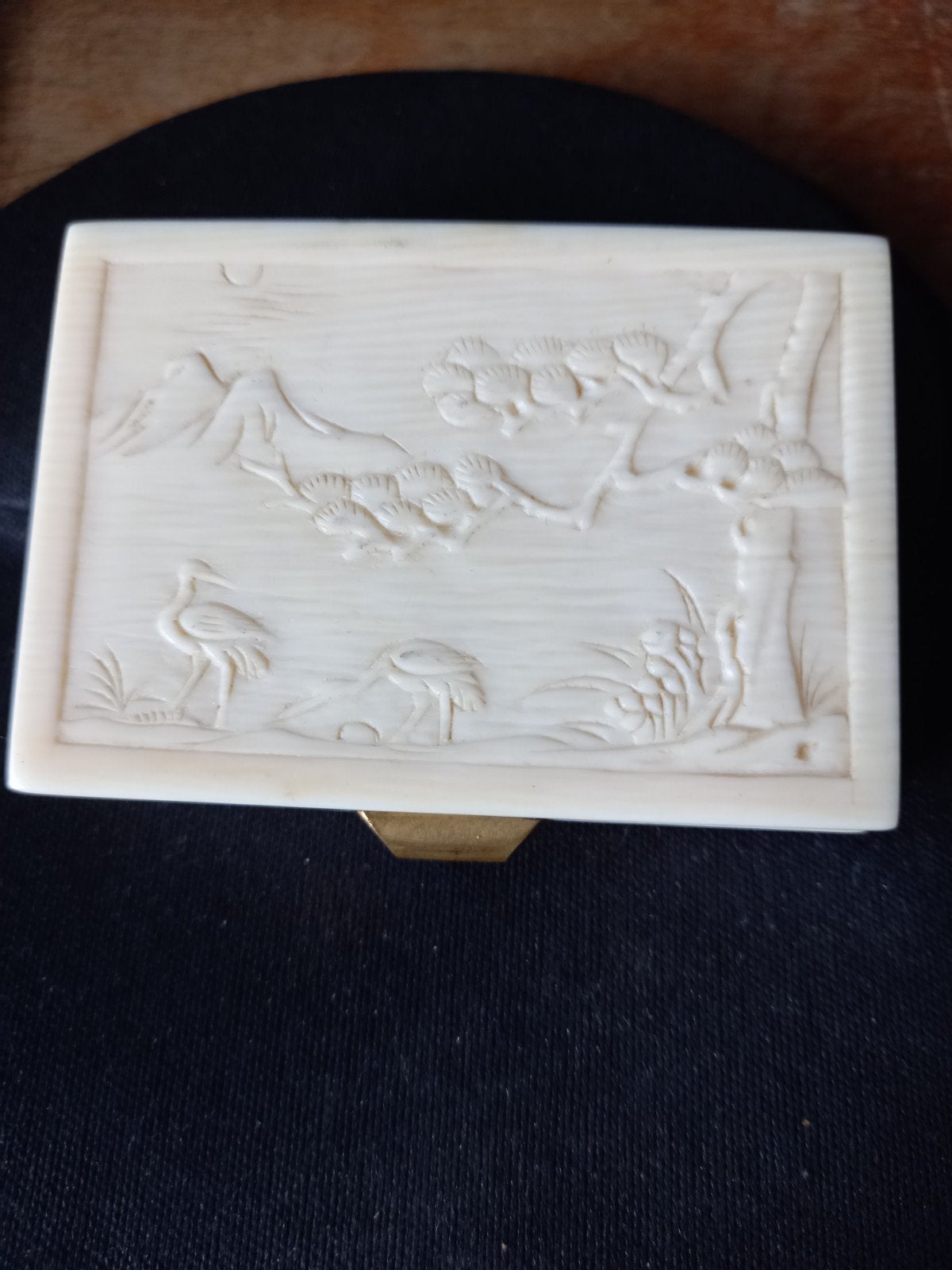 Zeldzaam ivoren doosje reliëfdecoratie Chinees, Antiek en Kunst, Ophalen of Verzenden