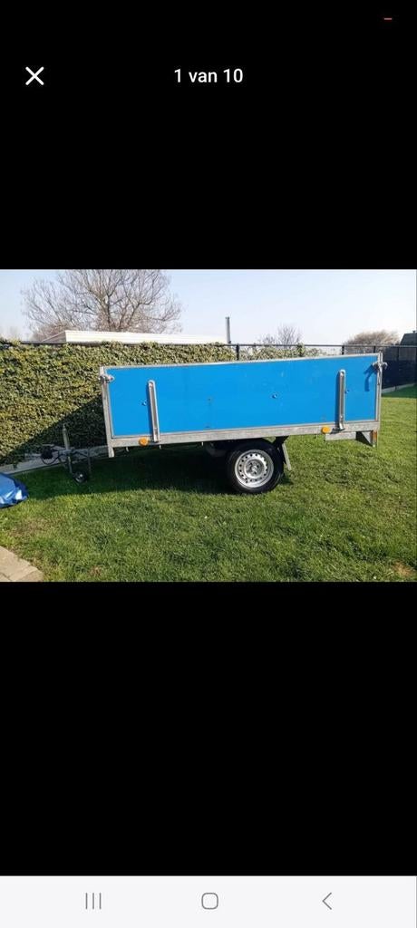 Plateau aanhangwagen 240l x 200b x 60h 750 kg, Auto diversen, Aanhangers en Bagagewagens, Ophalen