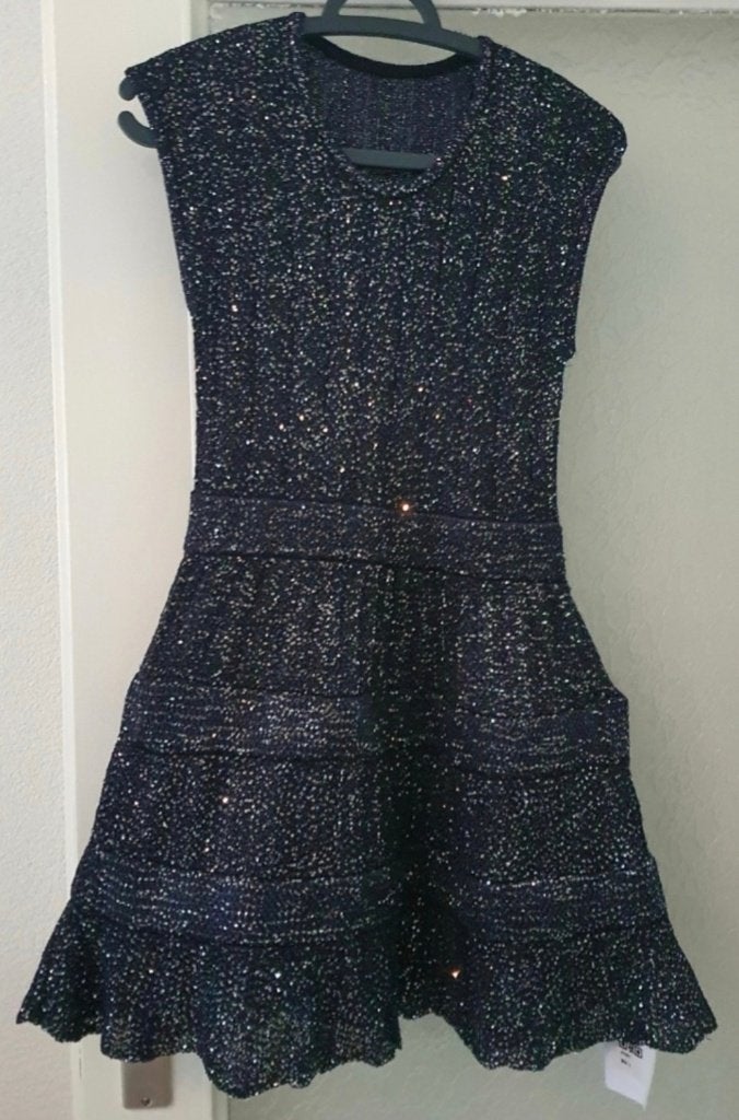 Prachtige zwarte mini-jurk met pailletten (glitter) – Maat:S, Kleding | Dames, Zwart, Nieuw, Ophalen of Verzenden, Maat 36 (S)