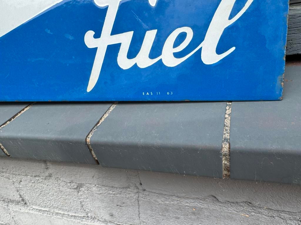 Ancien panneau d'affichage en émail TOTAL Petrol, Enlèvement, Utilisé, Panneau publicitaire