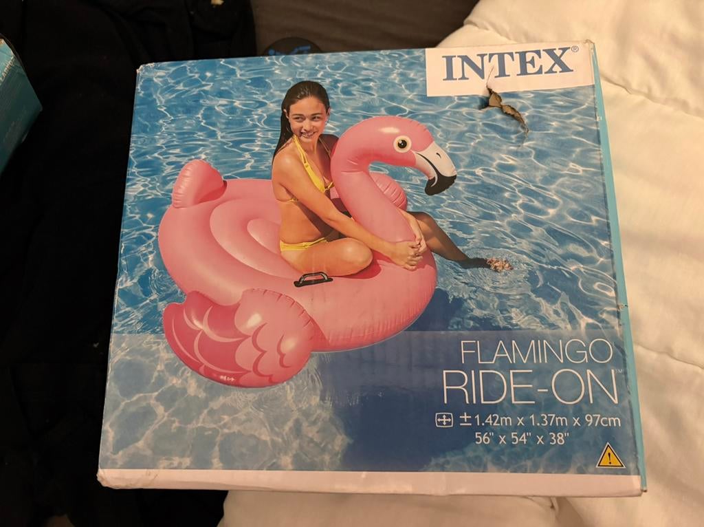 Opblaasbare flamingo nieuw, Ophalen, Zo goed als nieuw
