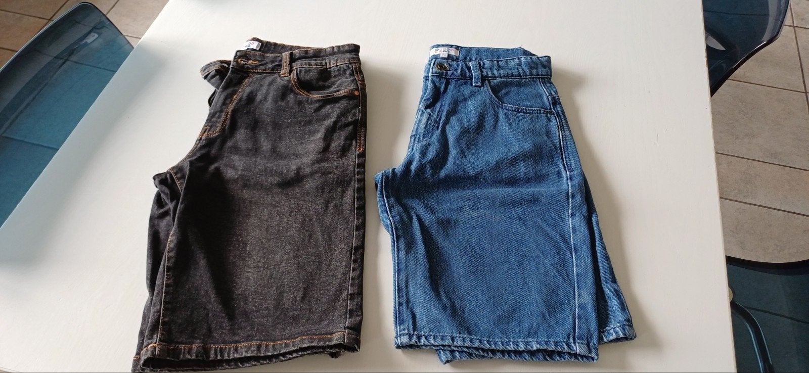 Baggy jeans short maat 170, Ophalen of Verzenden, Zo goed als nieuw, Jongen, Broek
