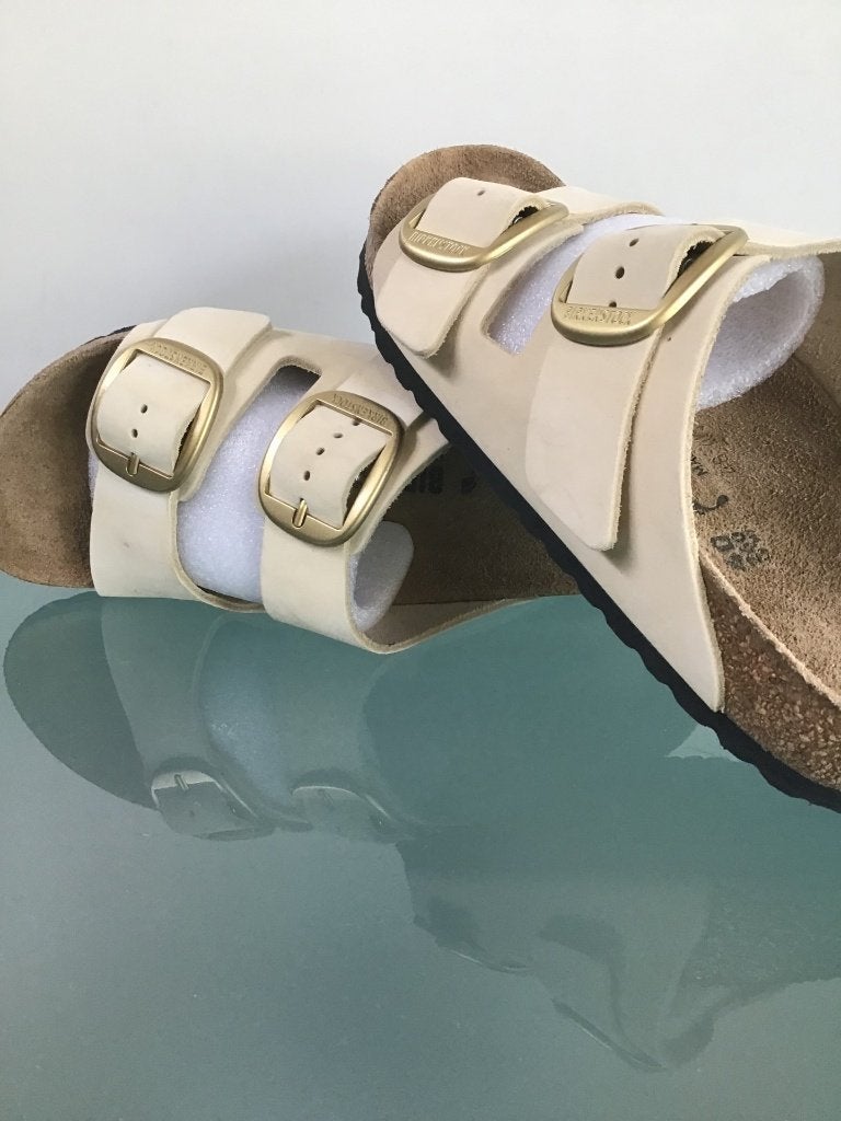 Birkenstock 40 Arizona Big Buckle | beige | Gratis verzenden, Kleding | Dames, Slippers, Verzenden, Beige, Zo goed als nieuw
